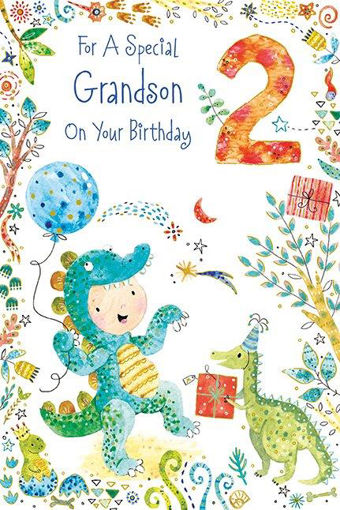 Picture of FOR A SPECIAL GRANDSON 2ND BIRTHDAY CARD